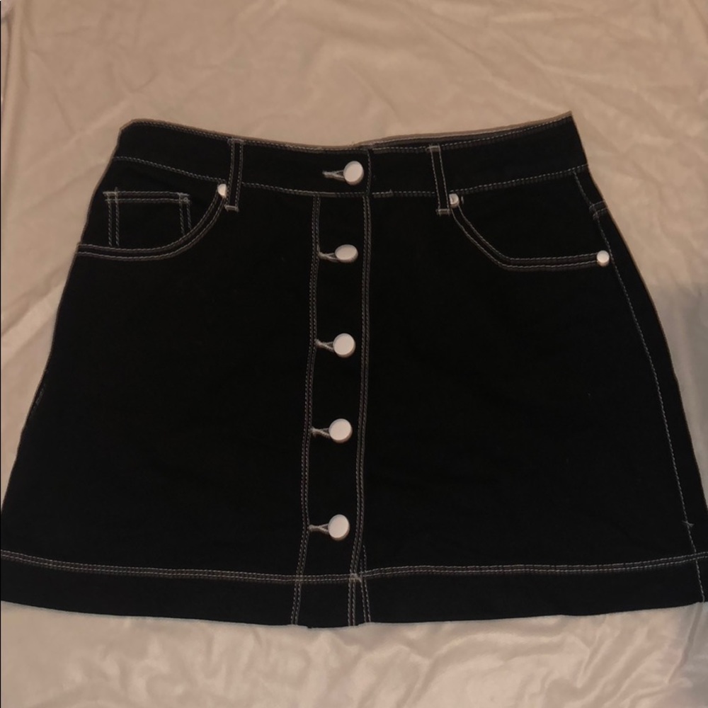 Black Skirt With White Trim